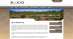 Desktop Screenshot of excoresources.com.au