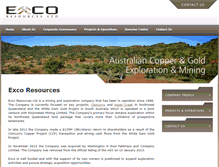 Tablet Screenshot of excoresources.com.au